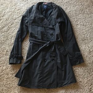 Dark gray Gap trench coat